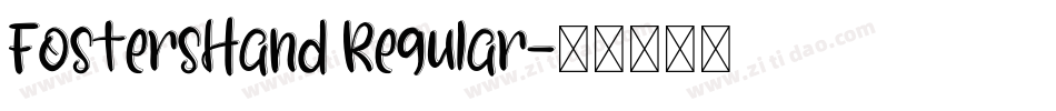 FostersHand Regular字体转换